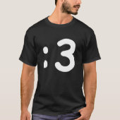 Kat Face Emoticon 3 T-Shirt (Voorkant)
