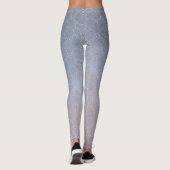 Kat Face Faux Lace-leggings in metallisch paars Leggings (Achterkant)