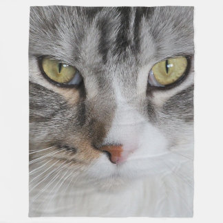 Kat Face Fleece Blanket Deken