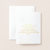 Kat Face Gold Foil Note Card Folie Kaarten (Met envelop)