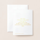 Kat Face Gold Foil Note Card Folie Kaarten (Met envelop)