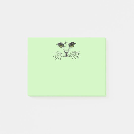Kat Face Green Eyes Whiskers Post-it® Notes (Voorkant)