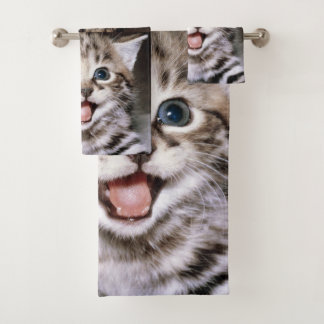 Kat-face-handdoekset Bad Handdoek