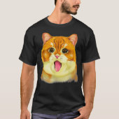 Kat Face Happy Meowentine's Day Funny Valentijn' T-shirt (Voorkant)