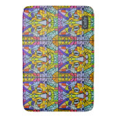 Kat Face Mozaïek Patroon - Leuke Kinderen of Huisd Badmat (Voorkant Verticaal)