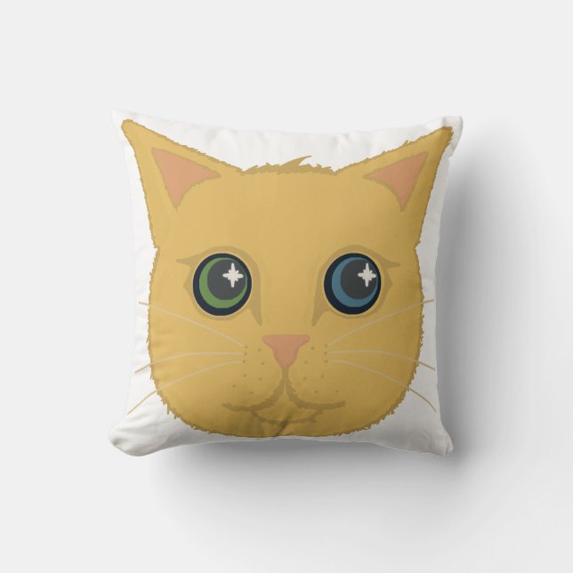 Kat Face Pillow Kussen (Voorkant)