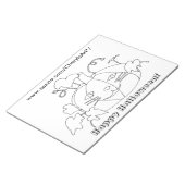 Kat Face Pumpkin Happy Halloween Colour Notitieblo Notitieblok (Schuin)