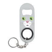 Kat Face Sleutelhanger Flessenopener (Voorkant)
