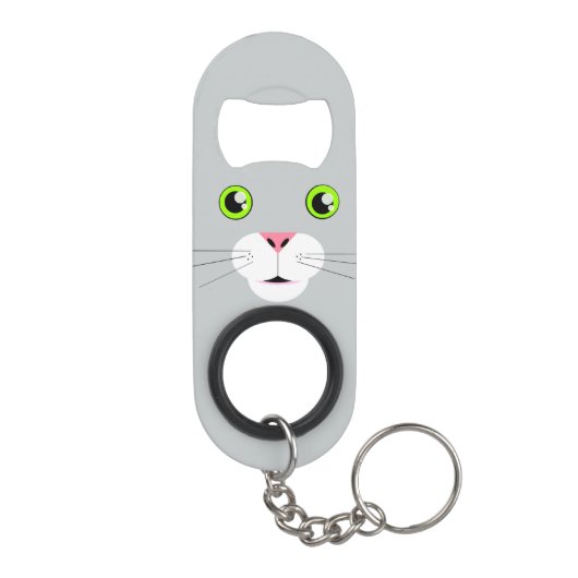 Kat Face Sleutelhanger Flessenopener (Achterkant)
