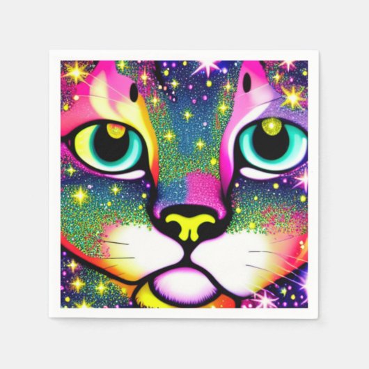 Kat Face sluit Pop kunst af Servet (Voorkant)