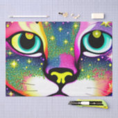 Kat Face sluit Pop kunst af Tissuepapier (Craft)