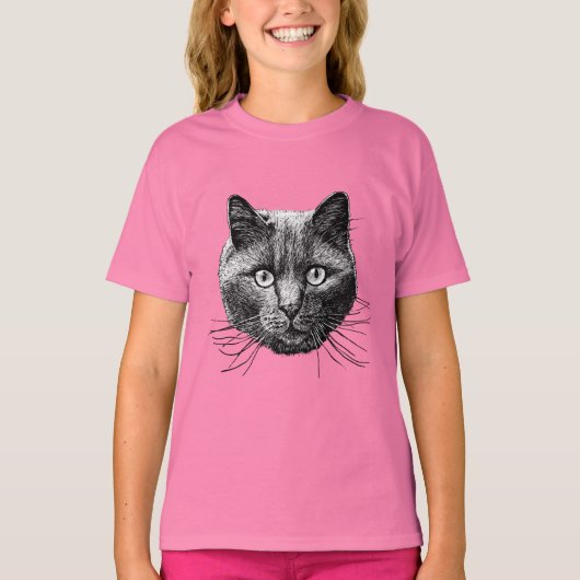 Kat Face T-shirt (Voorkant)