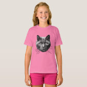 Kat Face T-shirt (Voorkant volledig)