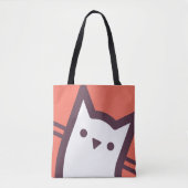 Kat Face Tote Bag (Voorkant)