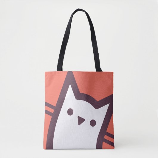 Kat Face Tote Bag (Voorkant)