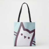 Kat Face Tote Bag (Voorkant)