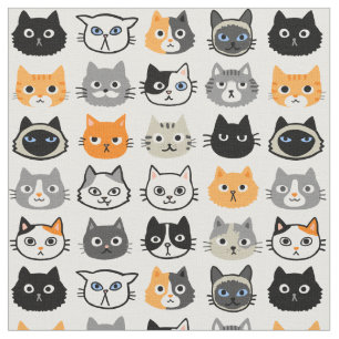 Kat faces   Cute, Funny and Annoyed Kitty Cats Stof
