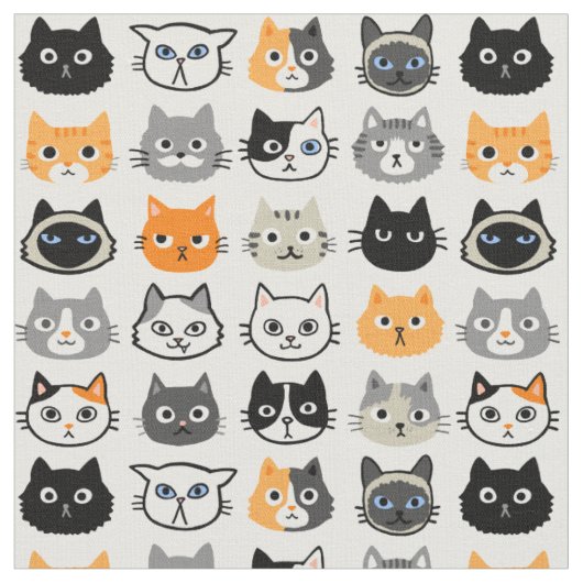 Kat faces | Cute, Funny and Annoyed Kitty Cats Stof (Close Up)