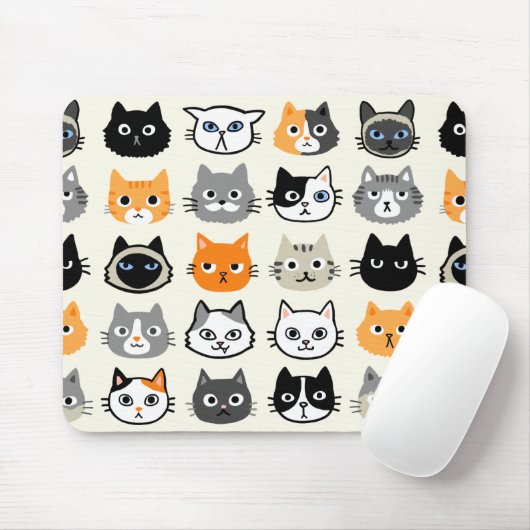 Kat faces | Kute, Funny en Annoyed Cats Muismat (Met muis)