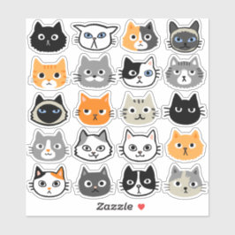 Kat faces | Kute, Funny en Annoyed Cats Sticker