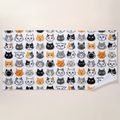 Kat faces | Kute, Funny en Annoyed Cats Strandlaken (Voorkant)