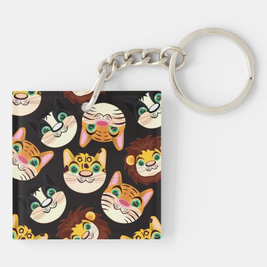 Kat faces sleutelhanger (Achterkant)