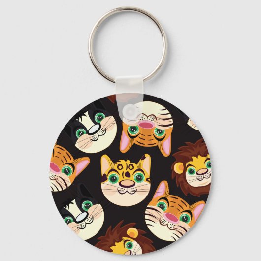 Kat Faces Sleutelhanger (Voorkant)