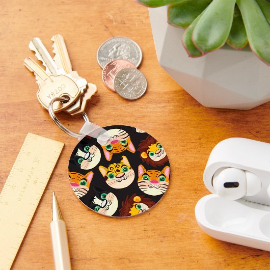 Kat Faces Sleutelhanger