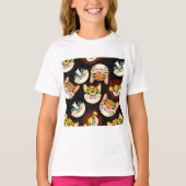 Kat faces t-shirt (Voorkant)
