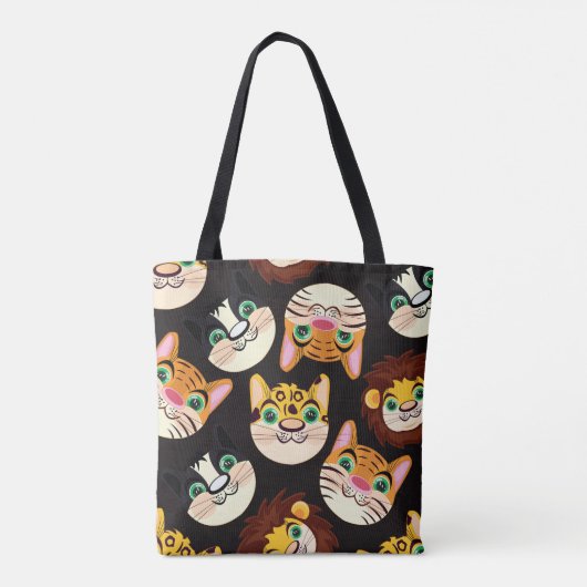 Kat faces tote bag (Achterkant)