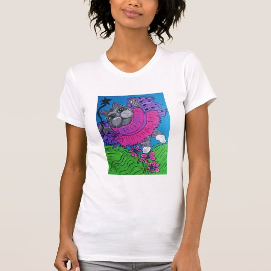 Kat Fairy - Gepersonaliseerd T-shirt (Voorkant)
