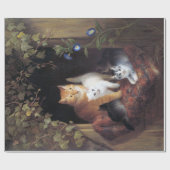 Kat Familie en Ivy Leaf van Henriette Ronner-Knip Cadeaupapier (Vlak)