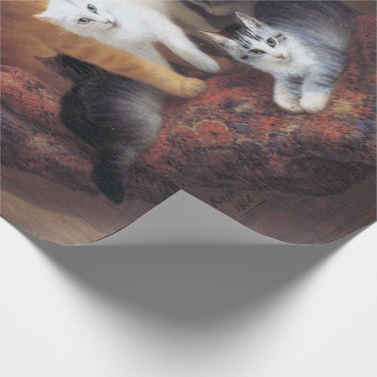 Kat Familie en Ivy Leaf van Henriette Ronner-Knip Cadeaupapier (Hoek)
