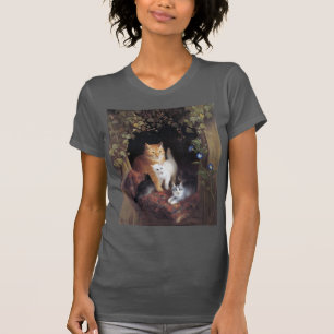 Kat Familie en Ivy Leaf van Henriette Ronner-Knip T-shirt