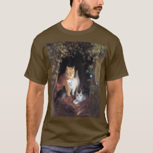 Kat Familie en Ivy Leaf van Henriette Ronner-Knip T-shirt
