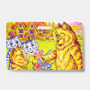 Kat Familie in Tuin Badge