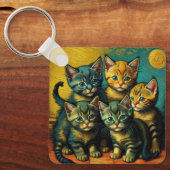 Kat familie sleutelhanger (Voorkant)