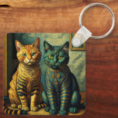 Kat familie sleutelhanger (Achterkant)