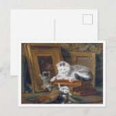 Kat Family, Henriette Ronner-Knip Briefkaart (Voorkant / Achterkant)