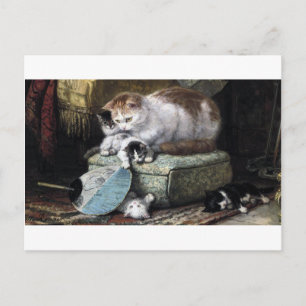 Kat Family, Henriette Ronner-Knip Briefkaart
