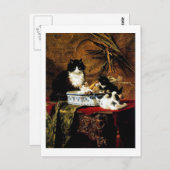 Kat Family, Henriëtte Ronner-Knip Briefkaart (Voorkant / Achterkant)