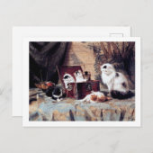 Kat Family, Henriette Ronner-Knip Briefkaart (Voorkant / Achterkant)