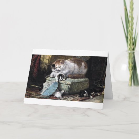 Kat Family, Henriette Ronner-Knip Kaart (Voorkant)