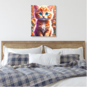 Kat Fantasie Canvas Afdruk (Insitu (Slaapkamer))