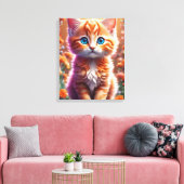 Kat Fantasie Canvas Afdruk (Insitu (Woonkamer))