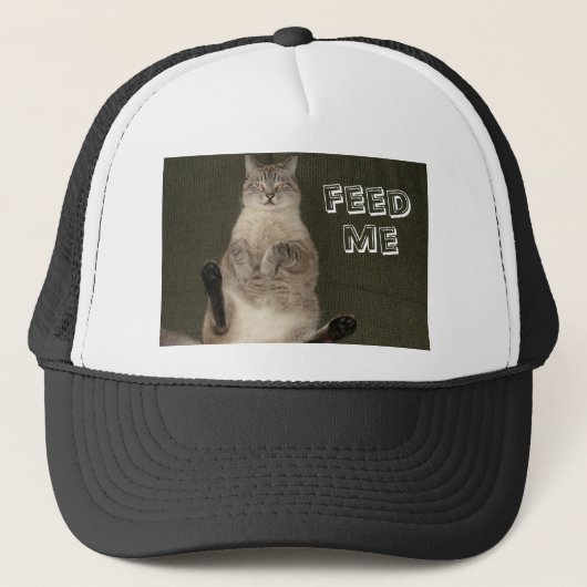 Kat "FEED ME"-Pet Trucker Pet (Voorkant)