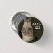 Kat "FEED ME" Ronde Button (Voorkant /achterkant)
