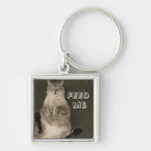 Kat "FEED ME"-Sleutelhanger Sleutelhanger