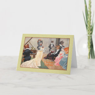  kat-feestdag-groetkaart, Arthur Thiele Feestdagen Kaart