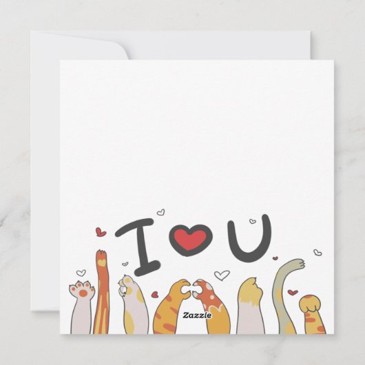 Kat Feestdagenkaart (Achterkant)